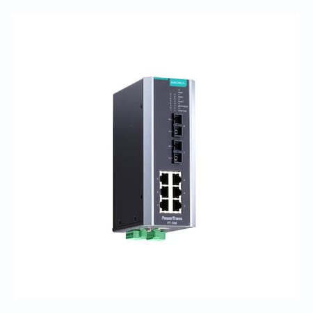 Moxa Iec 61850-3 Mgd Eth. Swtch W/ 6 10/100Baset(X)Ports, Pt-508-Mm-Sc-24 PT-508-MM-SC-24